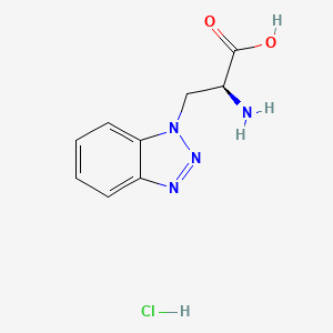 molecular formula C9H11ClN4O2 B1386653 (2S)-2-amino-3-(1H-1,2,3-benzotriazol-1-yl)propanoic acid hydrochloride CAS No. 1212326-23-2