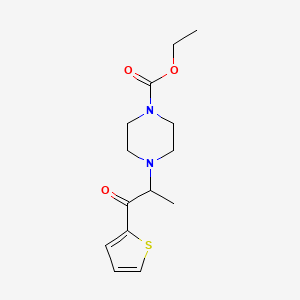 ethyl 4-[1-methyl-2-oxo-2-(2-thienyl)ethyl]tetrahydro-1(2H)-pyrazinecarboxylate