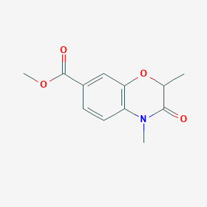 molecular formula C12H13NO4 B1386656 methyl 2,4-dimethyl-3-oxo-3,4-dihydro-2H-1,4-benzoxazine-7-carboxylate CAS No. 1092352-44-7