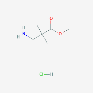 molecular formula C6H14ClNO2 B1386662 Methyl 3-amino-2,2-dimethylpropanoate hydrochloride CAS No. 177269-37-3