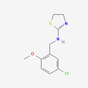 molecular formula C11H13ClN2OS B13866633 N-[(5-chloro-2-methoxyphenyl)methyl]-4,5-dihydro-1,3-thiazol-2-amine 