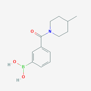 molecular formula C13H18BNO3 B1386667 (3-(4-Methylpiperidine-1-carbonyl)phenyl)boronic acid CAS No. 850567-30-5