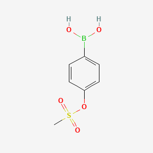 molecular formula C7H9BO5S B1386668 4-(Methylsulfonyloxy)phenylboronic acid CAS No. 957035-04-0