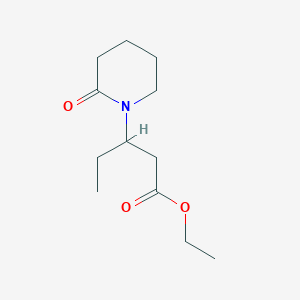 molecular formula C12H21NO3 B13866705 Ethyl 3-(2-oxopiperidin-1-yl)pentanoate 