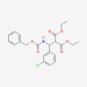 molecular formula C22H24ClNO6 B1386671 Diethyl 2-[{[(benzyloxy)carbonyl]amino}(3-chlorophenyl)methyl]malonate CAS No. 1033463-15-8