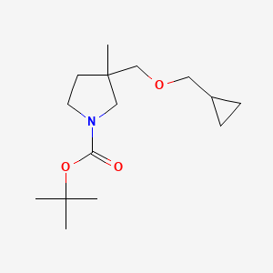 molecular formula C15H27NO3 B13866712 Tert-butyl 3-(cyclopropylmethoxymethyl)-3-methylpyrrolidine-1-carboxylate 
