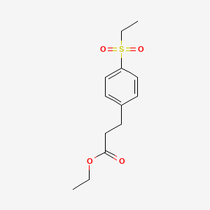 molecular formula C13H18O4S B13866727 Ethyl 3-(4-ethylsulfonylphenyl)propanoate 