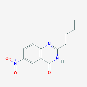molecular formula C12H13N3O3 B13866729 2-butyl-6-nitro-3H-quinazolin-4-one 