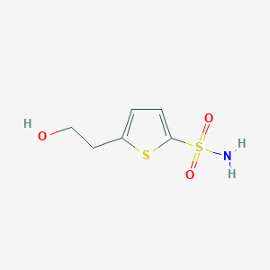 molecular formula C6H9NO3S2 B13866742 5-(2-Hydroxyethyl)thiophene-2-sulfonamide 