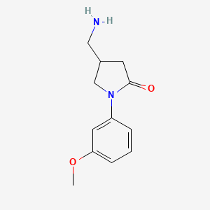 4-Aminomethyl-1-(3-methoxy-phenyl)-pyrrolidin-2-one