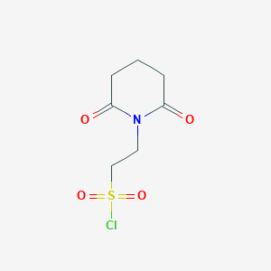 molecular formula C7H10ClNO4S B1386678 2-(2,6-Dioxopiperidin-1-yl)ethanesulfonyl chloride CAS No. 1000339-13-8