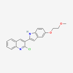 molecular formula C20H17ClN2O2 B13866806 Quinoline, 2-chloro-3-[5-(2-methoxyethoxy)-1H-indol-2-yl]- CAS No. 616882-48-5