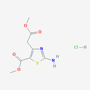 molecular formula C8H11ClN2O4S B1386682 Methyl 2-Amino-4-(2-Methoxy-2-oxoethyl)thiazole-5-carboxylate hydrochloride CAS No. 6497-03-6