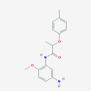 molecular formula C17H20N2O3 B1386683 N-(5-Amino-2-methoxyphenyl)-2-(4-methylphenoxy)-propanamide CAS No. 1019359-61-5