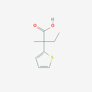 molecular formula C9H12O2S B1386684 2-Methyl-2-(thiophen-2-yl)butanoic acid CAS No. 1017783-11-7