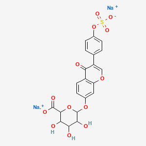 molecular formula C21H16Na2O13S B13866847 Disodium;3,4,5-trihydroxy-6-[4-oxo-3-(4-sulfonatooxyphenyl)chromen-7-yl]oxyoxane-2-carboxylate 