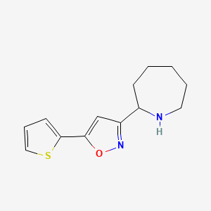 molecular formula C13H16N2OS B1386685 2-(5-Thiophen-2-yl-isoxazol-3-yl)-azepane CAS No. 947015-78-3