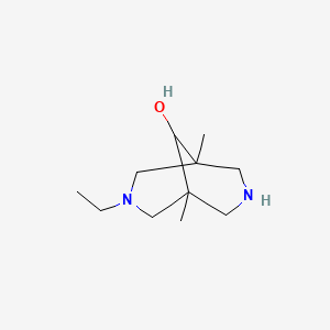 molecular formula C11H22N2O B1386687 3-Ethyl-1,5-dimethyl-3,7-diazabicyclo[3.3.1]nonan-9-ol CAS No. 1171451-15-2