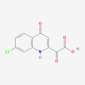molecular formula C11H6ClNO4 B13866891 2-(7-chloro-4-oxo-1H-quinolin-2-yl)-2-oxoacetic acid 