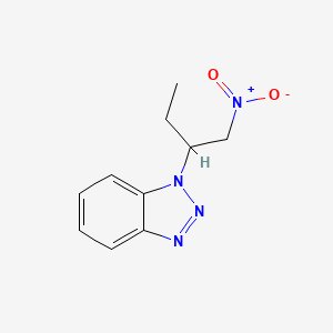 molecular formula C10H12N4O2 B13866909 1-(1-Nitrobutan-2-yl)benzotriazole 