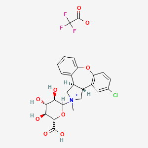 molecular formula C25H25ClF3NO9 B13866918 Asenapine N-Beta-D-Glucuronide Trifluoroacetic Acid Salt (Mixture of Diastereomers) 