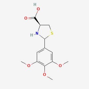 molecular formula C13H17NO5S B1386695 (4S)-2-(3,4,5-trimethoxyphenyl)-1,3-thiazolidine-4-carboxylic acid CAS No. 948052-44-6