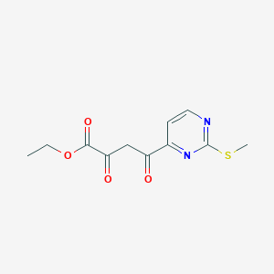 molecular formula C11H12N2O4S B13866996 Ethyl 4-(2-methylsulfanylpyrimidin-4-yl)-2,4-dioxobutanoate 