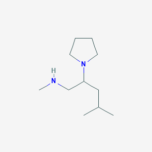 molecular formula C11H24N2 B13867012 N,4-dimethyl-2-pyrrolidin-1-ylpentan-1-amine 