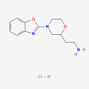 B1386704 2-[4-(1,3-Benzoxazol-2-YL)morpholin-2-YL]-ethanamine hydrochloride CAS No. 1158772-65-6