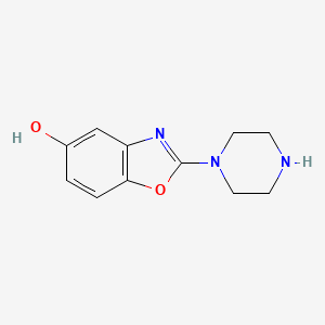 molecular formula C11H13N3O2 B13867074 2-Piperazin-1-yl-1,3-benzoxazol-5-ol 