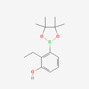 molecular formula C14H21BO3 B13867082 2-Ethyl-3-(4,4,5,5-tetramethyl-1,3,2-dioxaborolan-2-yl)phenol 