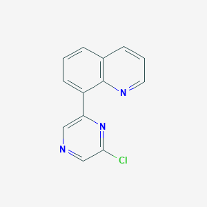 molecular formula C13H8ClN3 B13867085 8-(6-Chloropyrazin-2-yl)quinoline 