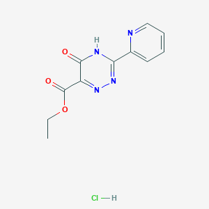 molecular formula C11H11ClN4O3 B13867102 Ethyl 5-hydroxy-3-(pyridin-2-yl)-1,2,4-triazine-6-carboxylate hydrochloride 