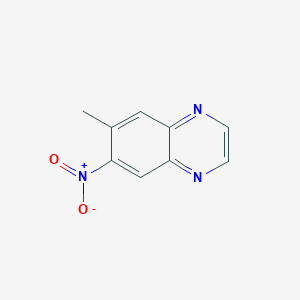 molecular formula C9H7N3O2 B13867117 6-Methyl-7-nitroquinoxaline 