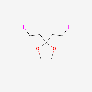 molecular formula C7H12I2O2 B13867127 2,2-Bis(2-iodoethyl)-1,3-dioxolane CAS No. 123427-86-1