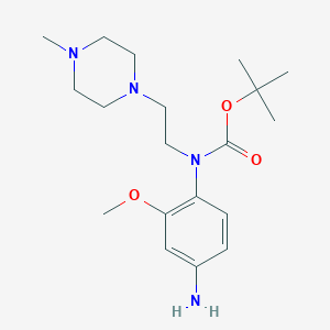 molecular formula C19H32N4O3 B13867129 Tert-butyl (4-amino-2-methoxyphenyl)[2-(4-methylpiperazin-1-yl)ethyl]carbamate 