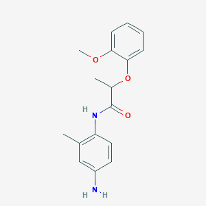 molecular formula C17H20N2O3 B1386714 N-(4-Amino-2-methylphenyl)-2-(2-methoxyphenoxy)-propanamide CAS No. 1020960-86-4