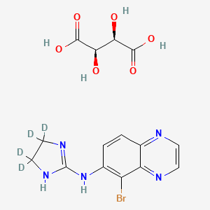 molecular formula C15H16BrN5O6 B13867145 Brimonidine-d4 L-Tartrate 