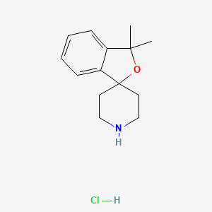 molecular formula C14H20ClNO B1386717 3,3-dimethyl-3H-spiro[isobenzofuran-1,4'-piperidine] hydrochloride CAS No. 1172717-60-0