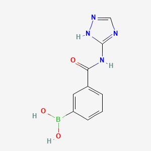 molecular formula C9H9BN4O3 B1386719 (3-((1H-1,2,4-Triazol-3-yl)carbamoyl)phenyl)boronic acid CAS No. 871333-05-0