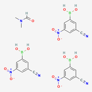 molecular formula C24H22B3N7O13 B1386721 N,N-Dimethylformamide tris((3-cyano-5-nitrophenyl)boronate) CAS No. 957034-47-8