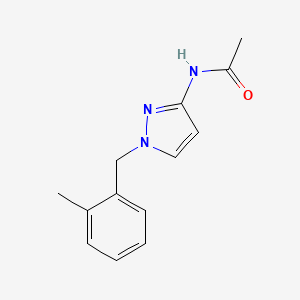 molecular formula C13H15N3O B13867216 N-[1-[(2-methylphenyl)methyl]pyrazol-3-yl]acetamide 