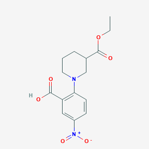 2-[3-(Ethoxycarbonyl)piperidin-1-yl]-5-nitrobenzoic acid