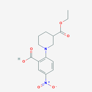 molecular formula C15H18N2O6 B1386722 2-[3-(Ethoxycarbonyl)piperidin-1-yl]-5-nitrobenzoic acid CAS No. 1000018-70-1