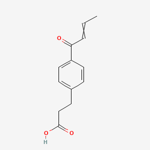 molecular formula C13H14O3 B13867245 3-(4-But-2-enoylphenyl)propanoic acid 