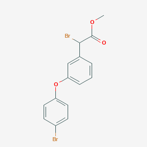 molecular formula C15H12Br2O3 B13867263 Methyl 2-bromo-2-[3-(4-bromophenoxy)phenyl]acetate 
