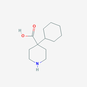 molecular formula C12H21NO2 B13867266 4-Cyclohexylpiperidine-4-carboxylic acid 