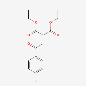 molecular formula C15H17IO5 B13867274 Diethyl 2-[2-(4-iodophenyl)-2-oxoethyl]propanedioate 