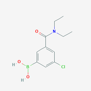 molecular formula C11H15BClNO3 B1386728 (3-Chloro-5-(diethylcarbamoyl)phenyl)boronic acid CAS No. 957120-59-1