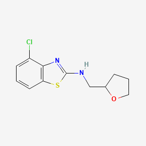 molecular formula C12H13ClN2OS B1386734 4-chloro-N-(tetrahydrofuran-2-ylmethyl)-1,3-benzothiazol-2-amine CAS No. 1105194-33-9